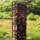 Outdoor Furniture - "Firewood Rack" - unique garden ornament for wood stove