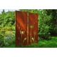 Steel Garden Wall - "Diptych Dandelion" - Modern Outdoor Ornament - 150 x 195 cm