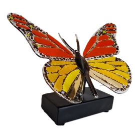 Glass urn - Butterfly Monarch