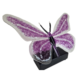 Glass urn - Butterfly Monarch