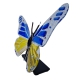 Glass urn - Butterfly, Blue and Yellow