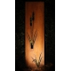 Steel Garden Wall - "Reed" - Modern Outdoor Ornament - 54 x 195 cm cm