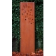 Steel Garden Wall - "Butterflys" - Modern Outdoor Ornament - 54 x 195 cm