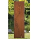 Steel Garden Wall - "Ivy" - Modern Outdoor Ornament - 54 x 195 cm