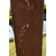 Steel Garden Wall - "Ivy" - Modern Outdoor Ornament - 54 x 195 cm