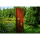 Steel Garden Wall - "Dandeleon 2" - Modern Outdoor Ornament - 75 x 195 cm