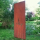 Steel Garden Wall - "Maedow" - Modern Outdoor Ornament - 75 x 195 cm