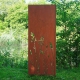 Steel Garden Wall - "Maedow 2" - Modern Outdoor Ornament - 75 x 195 cm