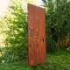 Steel Garden Wall - "Maedow 2" - Modern Outdoor Ornament - 75 x 195 cm