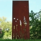 Steel Garden Wall - "Maedow 3" - Modern Outdoor Ornament - 75 x 195 cm