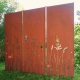 Steel Garden Wall - "Tripychon Maedow" - Modern Outdoor Ornament - 225 x 195 cm