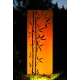 Steel Garden Wall - "Bamboo 3" - Modern Outdoor Ornament - 75 x 195 cm