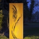 Steel Garden Wall - "Grass" - Modern Outdoor Ornament - 75 x 195 cm