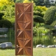 Steel Garden Wall - "Squares" - Modern Outdoor Ornament - 75 x 195 cm