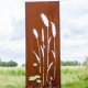 Steel Garden Wall - "Pond 1" - Modern Outdoor Ornament - 75 x 195 cm