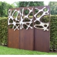 Steel Garden Wall - "Tripychon Stainless Steel" - Modern Outdoor Ornament - 225 x 195 cm