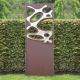 Steel Garden Wall - "Stainless Steel 3" - Modern Outdoor Ornament - 75 x 195 cm