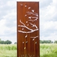 Steel Garden Wall - "Autumn" - Modern Outdoor Ornament - 75 x 195 cm