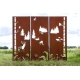 Steel Garden Wall - "Tripychon Maedow" - Modern Outdoor Ornament - 225 x 195 cm