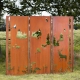 Steel Garden Wall - "Tripychon Maedow" - Modern Outdoor Ornament - 225 x 195 cm