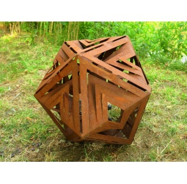 Outdoor light - “Large icosahedron” - modern garden ornament