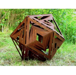 Outdoor light - “Large icosahedron” - modern garden ornament