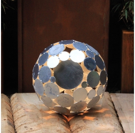 Galvanized Outdoor Globe Light - Diameter 40cm - modern garden ornament