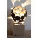 Indoor Globe Light with Oak Base - Diameter 28cm - modern interior ornament