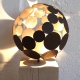 Indoor Globe Light with Oak Base - Diameter 28cm - modern interior ornament