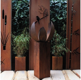 Fireplace - "Base Plate 60x60cm" - Modern Outdoor Ornament