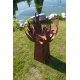 Fireplace - "Base Plate 60x60cm" - Modern Outdoor Ornament