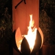 Fireplace - "Blossom Conus Base High" - Modern Outdoor Ornament