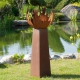 Fireplace - "Base Plate 60x60cm" - Modern Outdoor Ornament