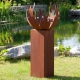 Fireplace - "Base Plate 60x60cm" - Modern Outdoor Ornament