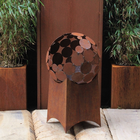 Fireplace - "Base Plate 60x60cm" - Modern Outdoor Ornament