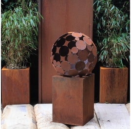 Fireplace - "Base Plate 60x60cm" - Modern Outdoor Ornament