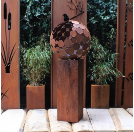 Fireplace - "Base Plate 60x60cm" - Modern Outdoor Ornament