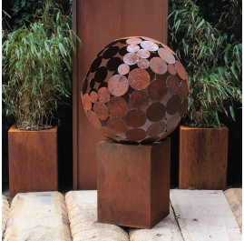 Fireplace - "Base Plate 60x60cm" - Modern Outdoor Ornament