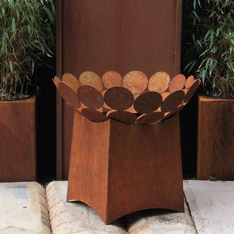 Fireplace - "Base Plate 60x60cm" - Modern Outdoor Ornament