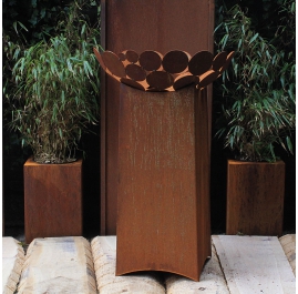 Fireplace - "Base Plate 60x60cm" - Modern Outdoor Ornament