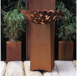 Fireplace - "Base Plate 60x60cm" - Modern Outdoor Ornament