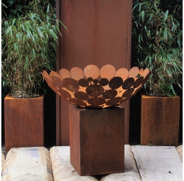 Fireplace - "Base Plate 60x60cm" - Modern Outdoor Ornament