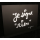 Vautier, Ben - Je signe rien - aluminum / 3D text collage - hand-signed archive