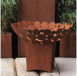 Fireplace - "Base Plate 60x60cm" - Modern Outdoor Ornament