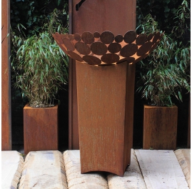 Fireplace - "Base Plate 60x60cm" - Modern Outdoor Ornament