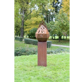 Fireplace - "Base Plate 60x60cm" - Modern Outdoor Ornament