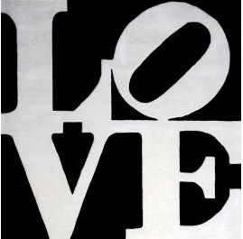 Robert Indiana Chosen Love Rug 1995