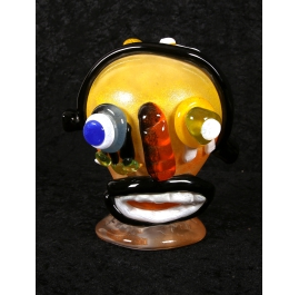 Paul Kostabi - Handcrafted Murano Glass Sculpture Abstract Face