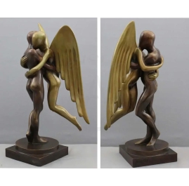 Bronze sculpture "Divine Embrace"  by Mark Kostabi