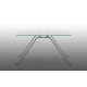 Modern Glas Table "Girsberger Model 1600 Sidetable glass"